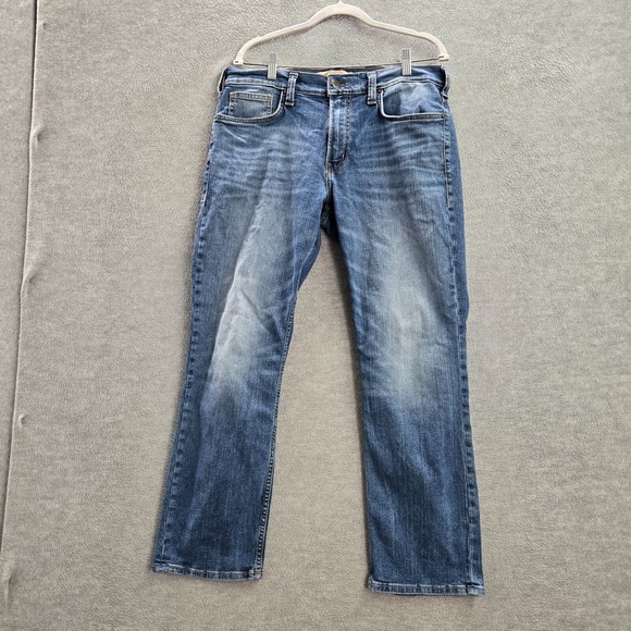 Silver Jeans Men Jeans 34x28 Blue Denim Relaxed Fit Straight Pockets Mid Rise - Picture 1 of 13